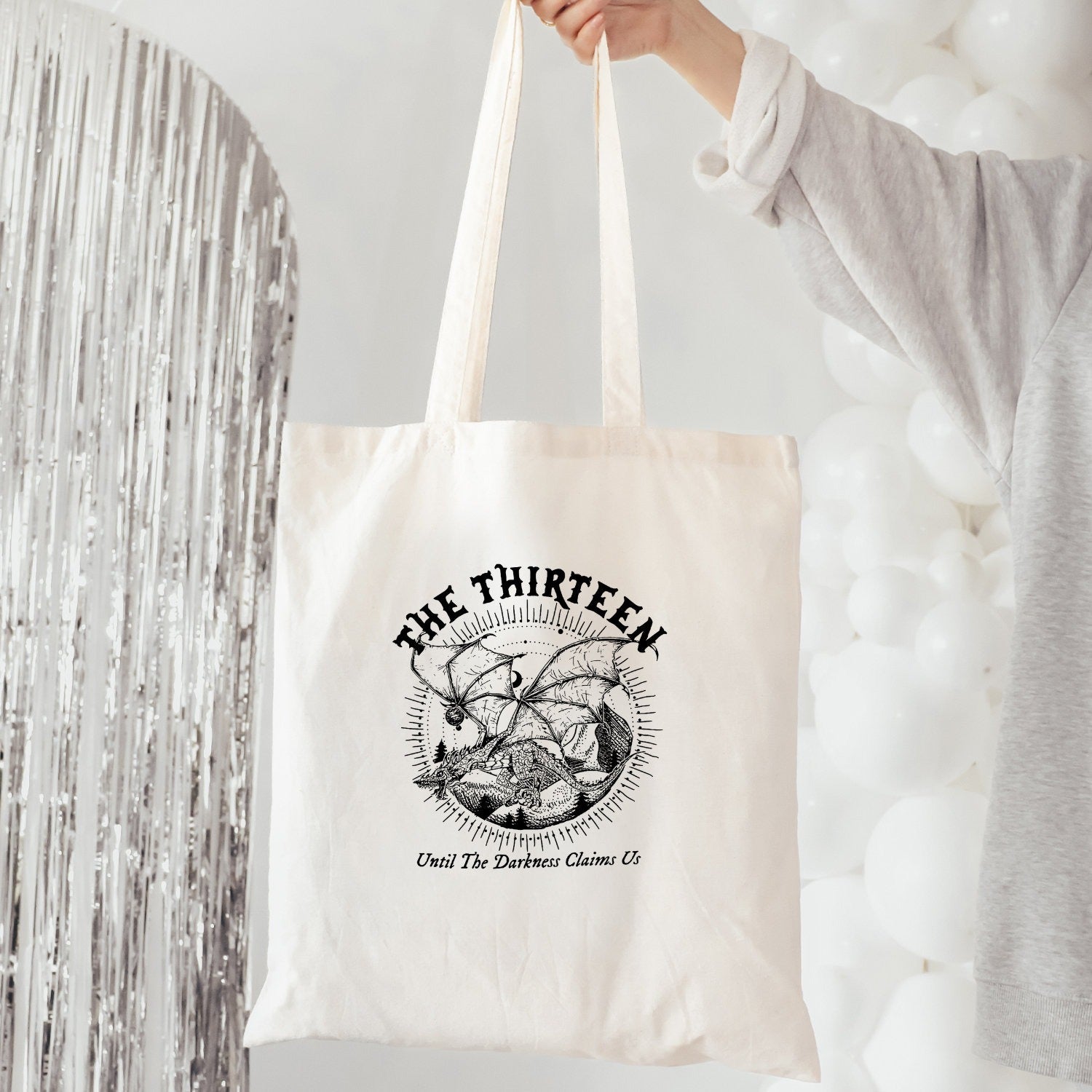 Throne of Glass Canvas Tote Bag, The Thirteen Bag, SJM Merch, Fantasy Lover Gifts, Gifts for readers, Book Lover Gifts, Romantasy, Bookworm TBVLR10