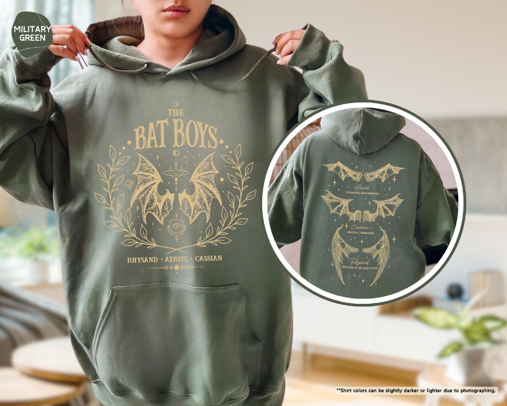 Bat Boys Sweatshirt, The Night Court Sweater, A Court OF Thorns And Roses Rhysand Cassian Azriel,Bookish Hoodie,Book Lover Gift,Bookish Gift CFVLR63