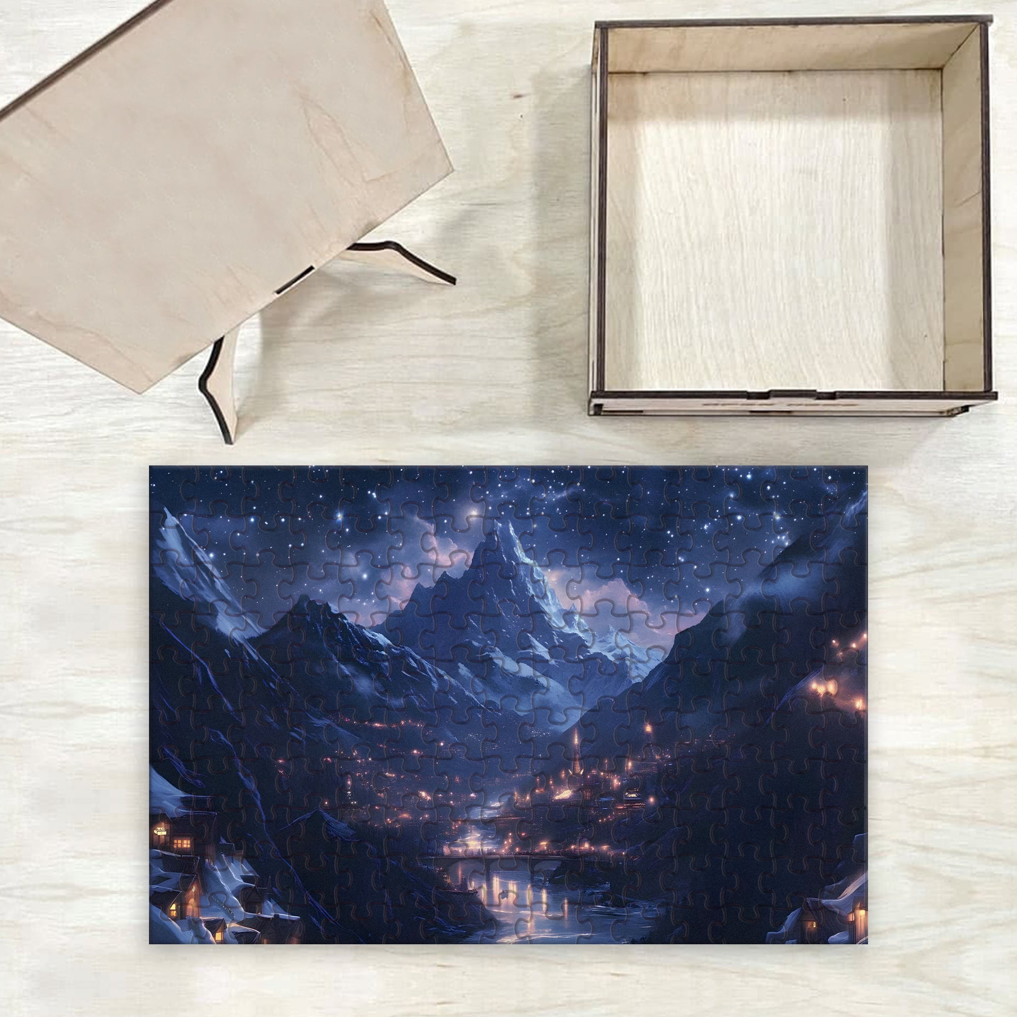 ACOTAR Velaris Puzzle, City of Starlight with Famous Quote, Fantasy Wooden Jigsaw for Book Lovers PVLR12