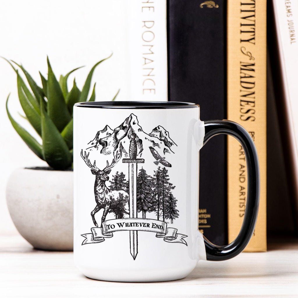 Throne of Glass Mug, To Whatever End, Book Lover gift, Fireheart, Literary Inspired, Bookish merch, BookTok, Aelin Galathynius MGVLR12