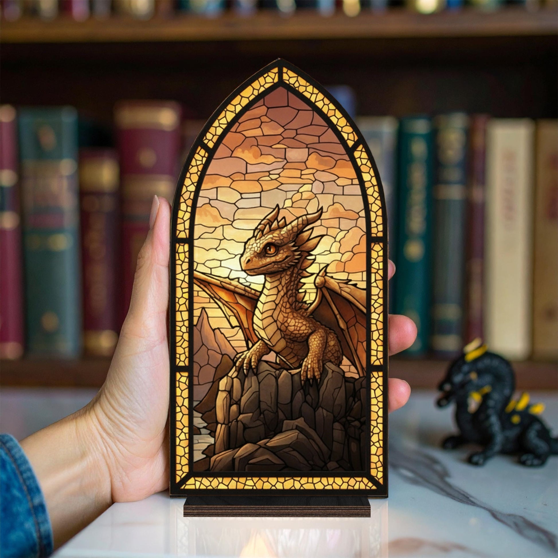 Andarna Fourth Wing Dragon Book Nook, Fantasy Bookshelf Insert Decor Gift, Bookish Gift, Fantasy Collectible BNVLR11
