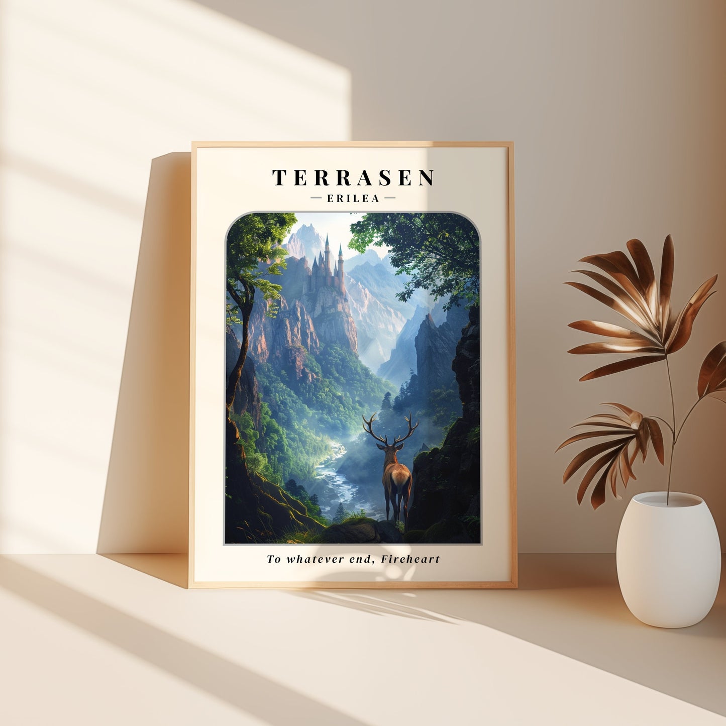 Terrasen Poster Digital Print, Throne of Glass Print,Terrasen Wall Art,Throne of Glass Wall Art VLRP32