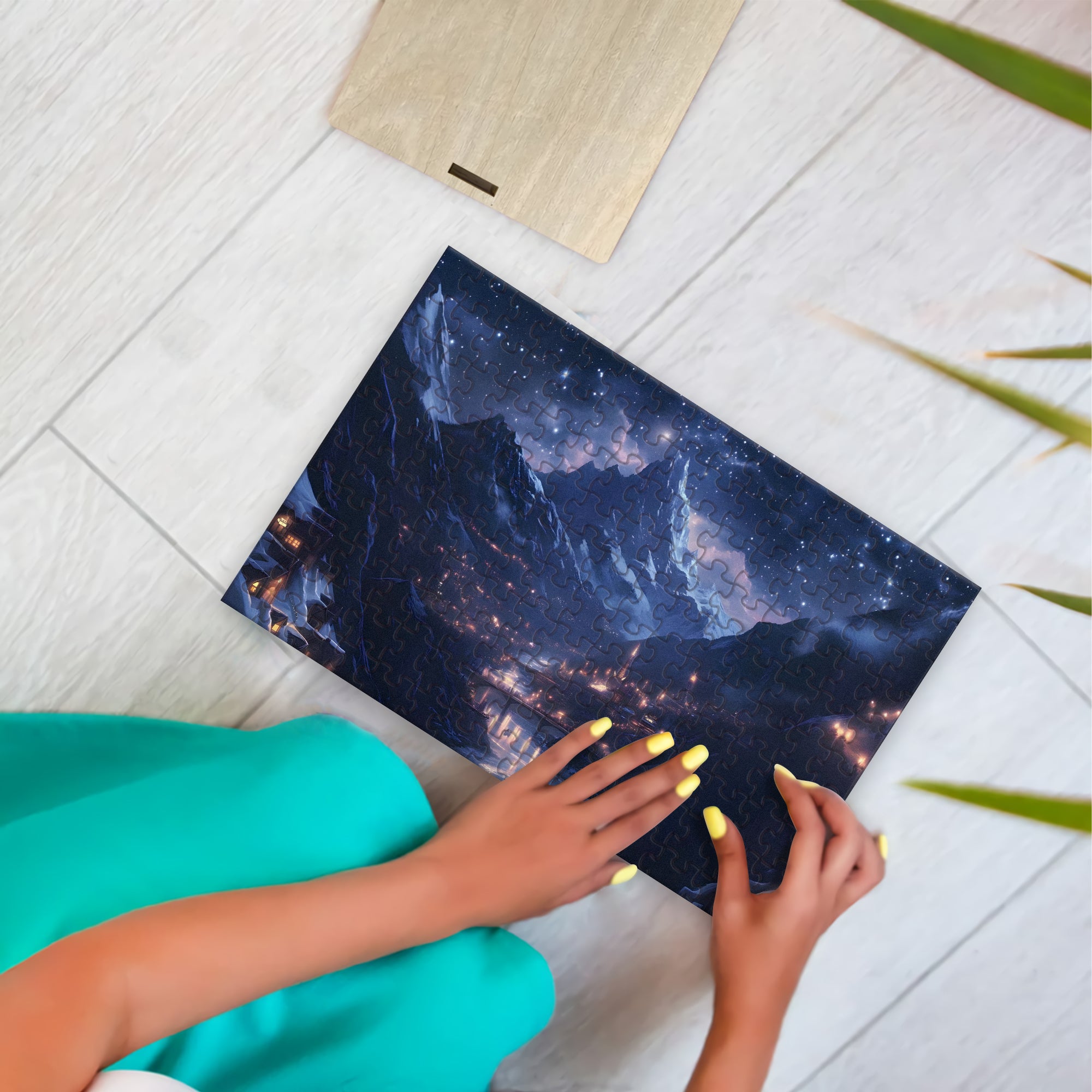 ACOTAR Velaris Puzzle, City of Starlight with Famous Quote, Fantasy Wooden Jigsaw for Book Lovers PVLR12