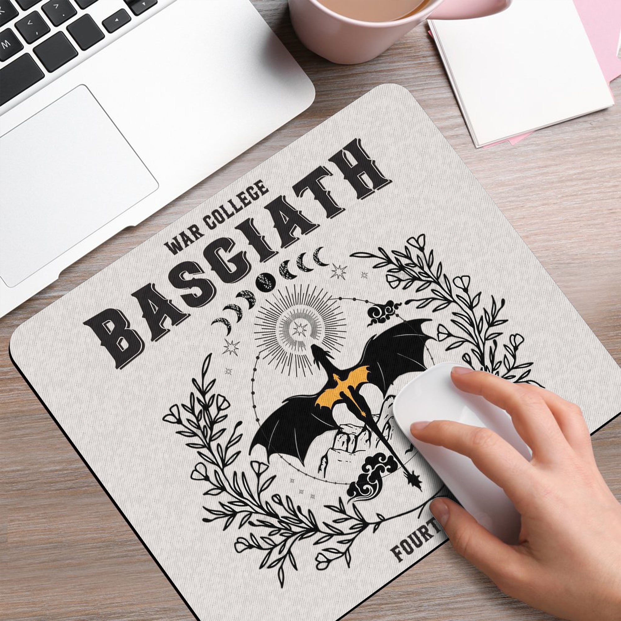 Fourth Wing Basgiath War College Desk Mat, Dragon Riders Mouse Pad, Empyrean Series Desk Pad Gift DMVLR10