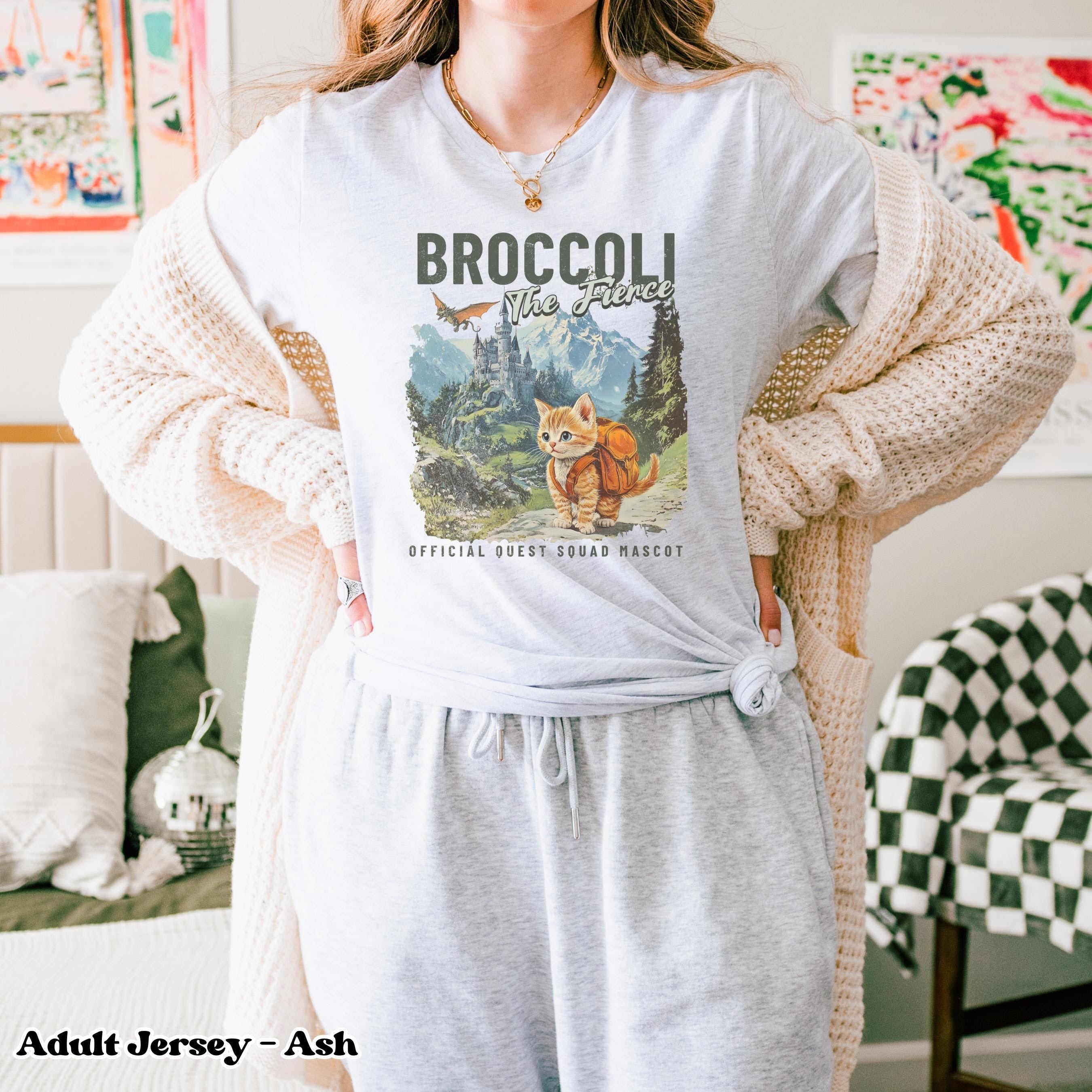 Onyx Storm Comfort Color T-Shirt, Broccoli the Fierce Shirt, Sworn Protector of the Quest Squad Tee, Fourth Wing Inspired, Fantasy Bookish, Dragon Rider Gift, Ridoc Merch CFVLR50