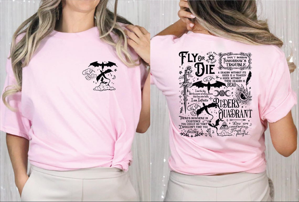 Fly or Die Comfort Colors Shirt, Dragon Rider Shirt, Violent Little Thing, Fourth Wing Shirt . CFVLR09