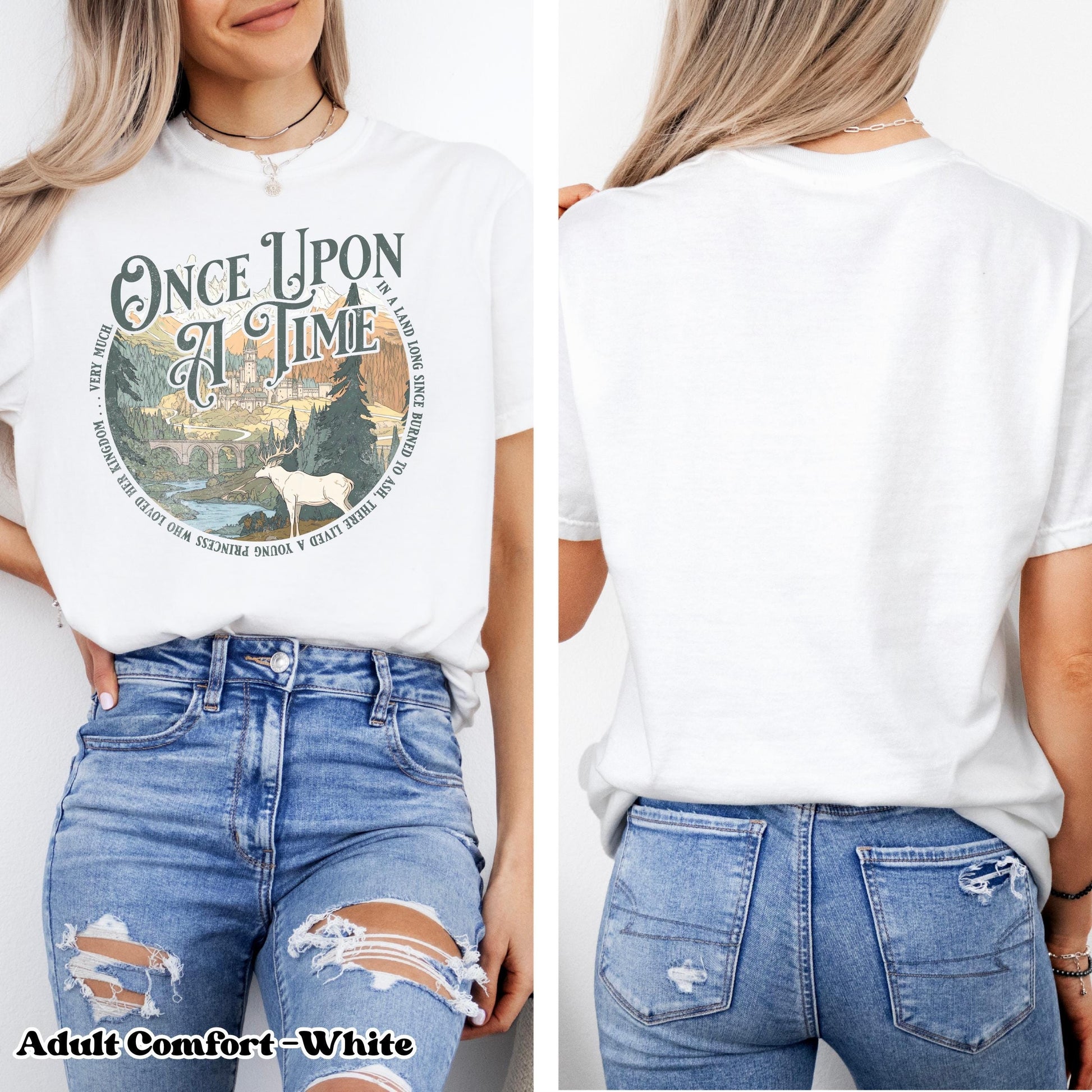 Throne of Glass Comfort Colors T-Shirt, Once Upon A Time Quote, Aelin Galathynius, Bookish TOG tee Fantasy Book Lover Gift, Booktok Bookstagram Merch CFVLR82