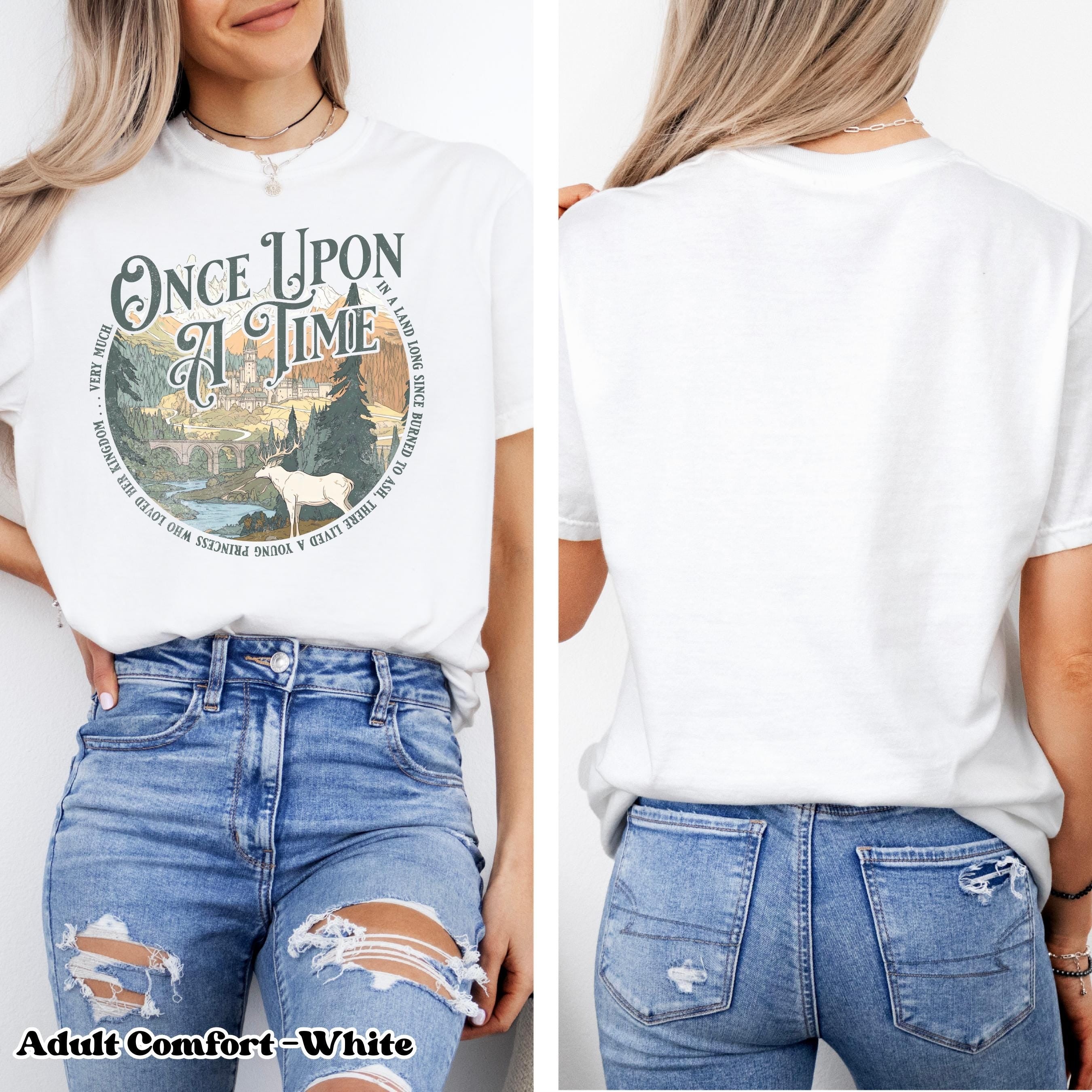 Throne of Glass Comfort Colors T-Shirt, Once Upon A Time Quote, Aelin Galathynius, Bookish TOG tee Fantasy Book Lover Gift, Booktok Bookstagram Merch CFVLR82