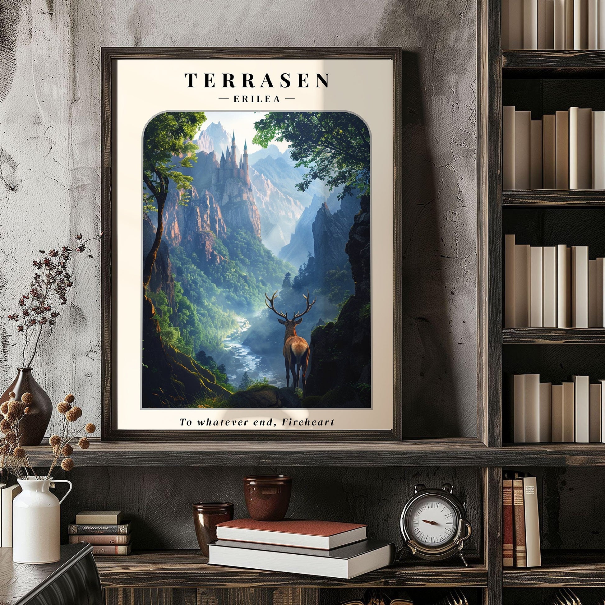 Terrasen Poster Digital Print, Throne of Glass Print,Terrasen Wall Art,Throne of Glass Wall Art VLRP32