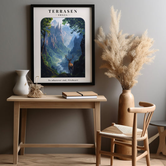 Terrasen Poster Digital Print, Throne of Glass Print,Terrasen Wall Art,Throne of Glass Wall Art VLRP32