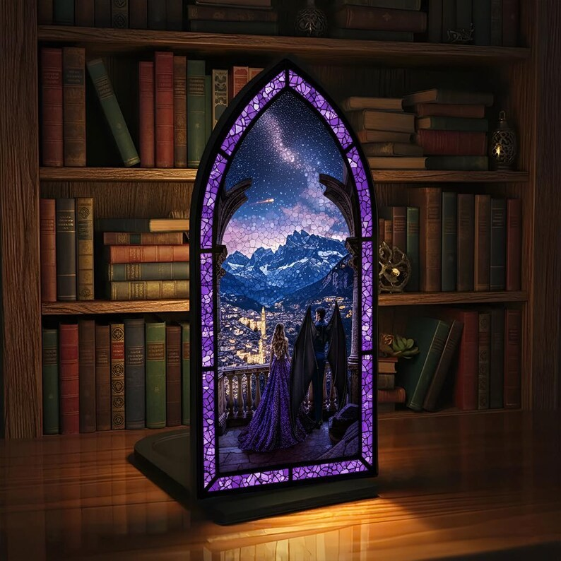 Velaris Book Nook, Feyre and Rhysand Inspired Book Nook, Night Court Fantasy Bookshelf Insert, Book Lover Gift BNVLR36