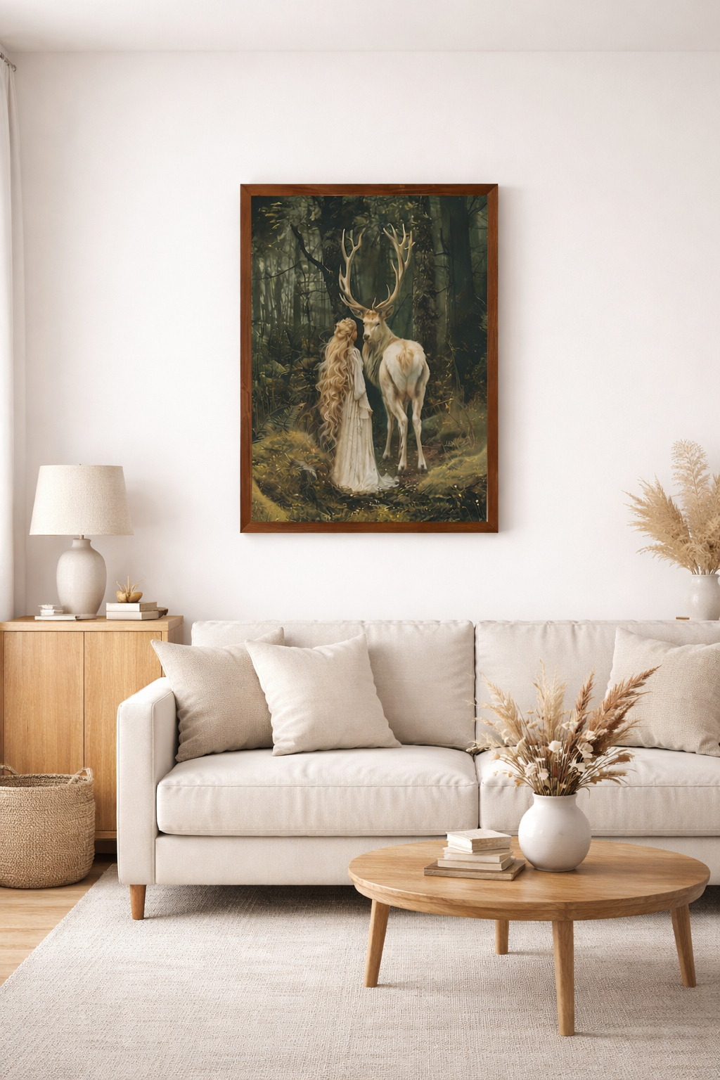 Aelin and White Stag Print, Sarah J. Maas Book Art, Throne of Glass Wall Decor, Fantasy Reader Gift VLRP76