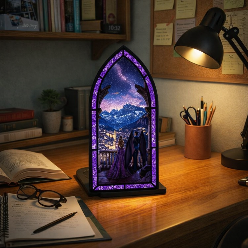 Velaris Book Nook, Feyre and Rhysand Inspired Book Nook, Night Court Fantasy Bookshelf Insert, Book Lover Gift BNVLR36