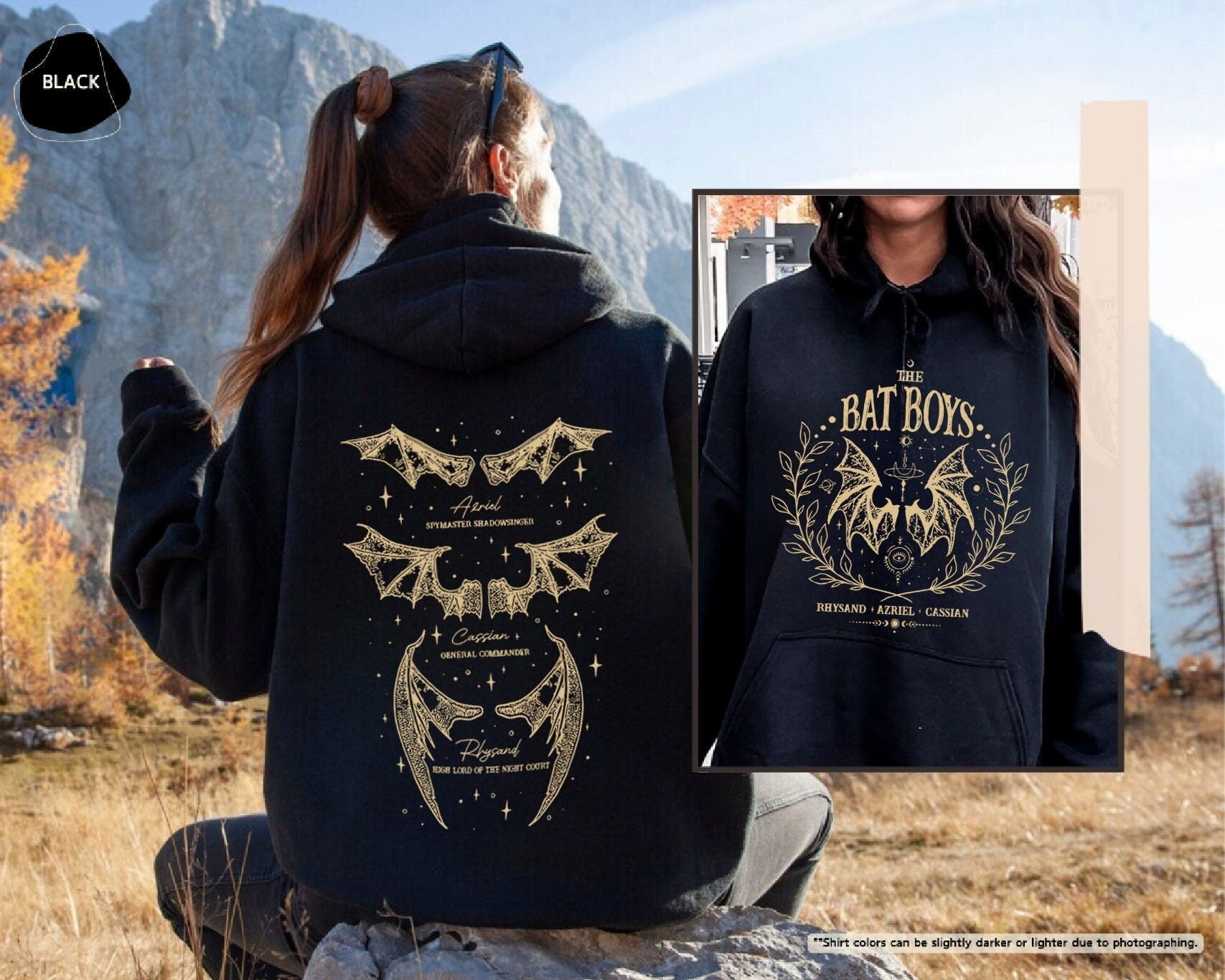 Bat Boys Sweatshirt, The Night Court Sweater, A Court OF Thorns And Roses Rhysand Cassian Azriel,Bookish Hoodie,Book Lover Gift,Bookish Gift CFVLR63