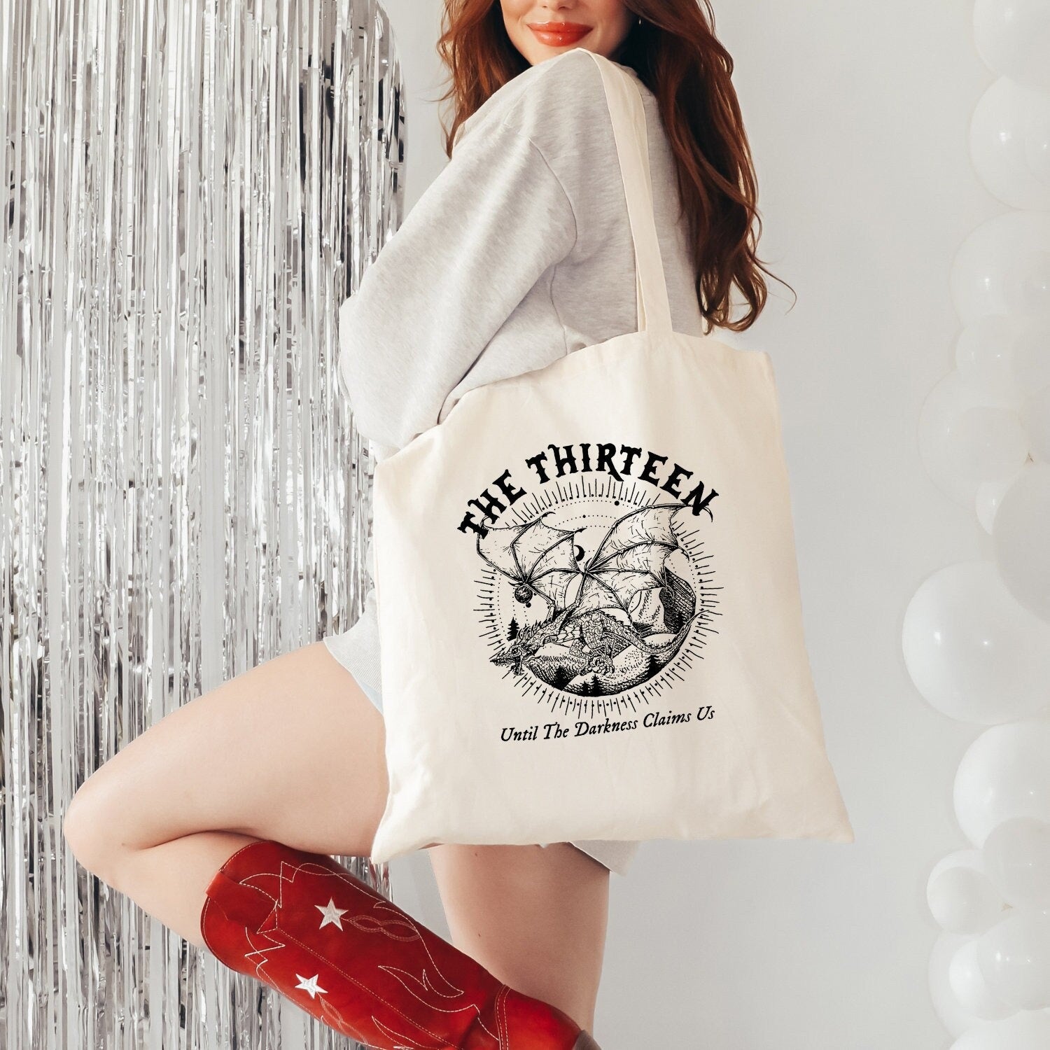Throne of Glass Canvas Tote Bag, The Thirteen Bag, SJM Merch, Fantasy Lover Gifts, Gifts for readers, Book Lover Gifts, Romantasy, Bookworm TBVLR10