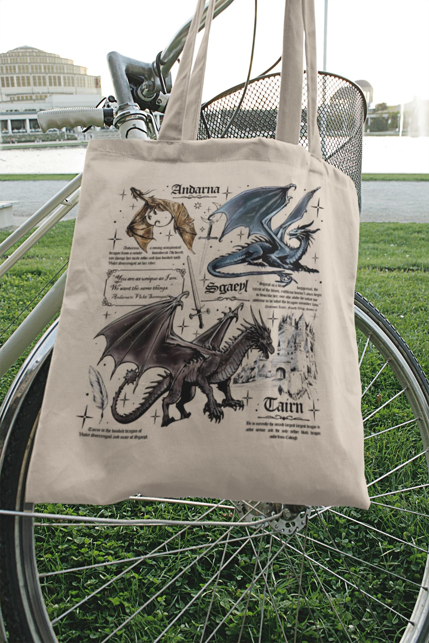 Onyx Storm Tote Bag, Cotton Canvas Tote Bag, Sustainable Bag, Perfect Gift, Basgiath Tote Bag, Andarna Dragon Rider War College TBVLR11