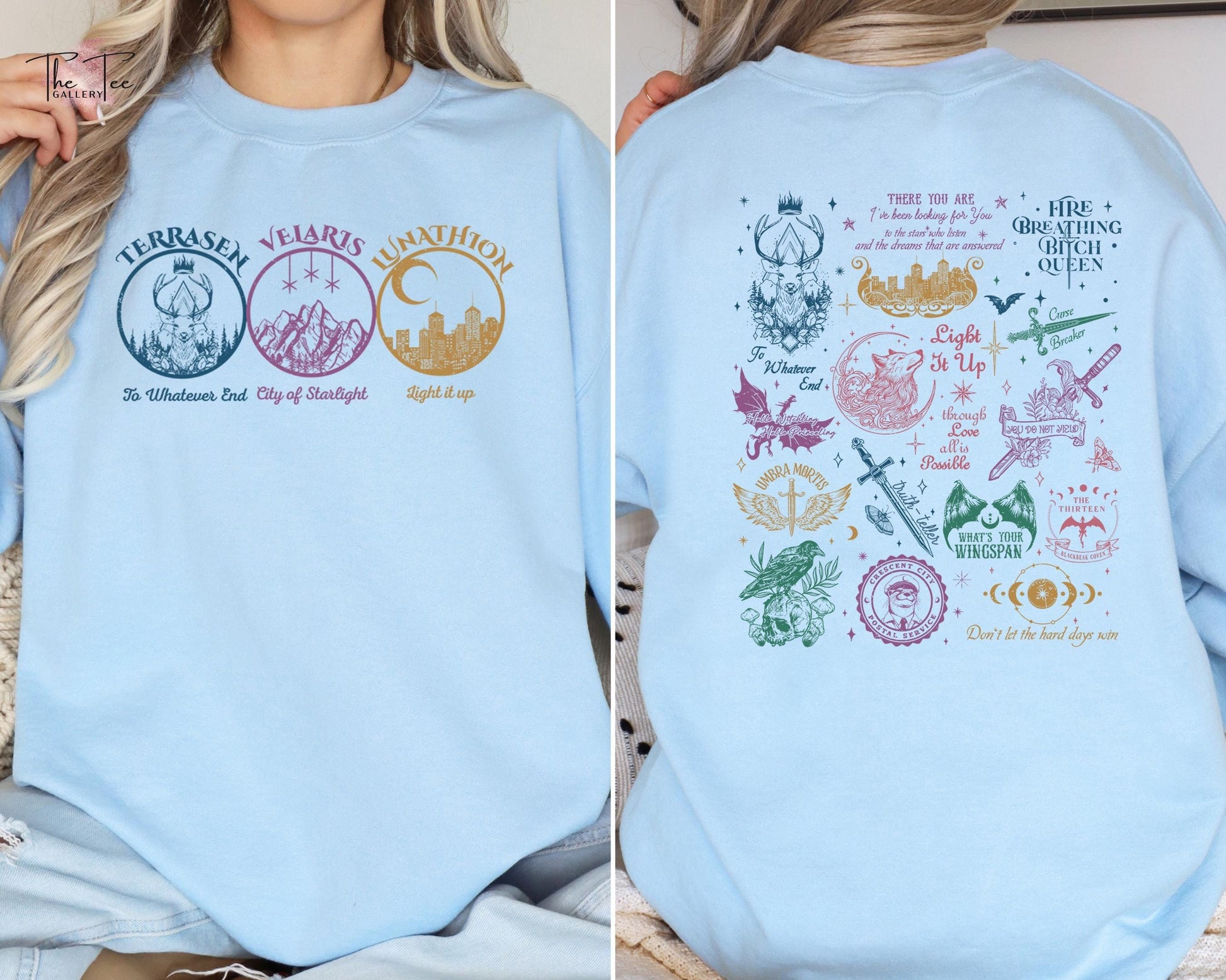 Comfort Colors® Throne of Glass Acotar Sweatshirt, Fireheart Hoodie, Crescent City Merch, Throne of Glass Merch, Darkness Claim Us, Throne Of Glass CFVLR83