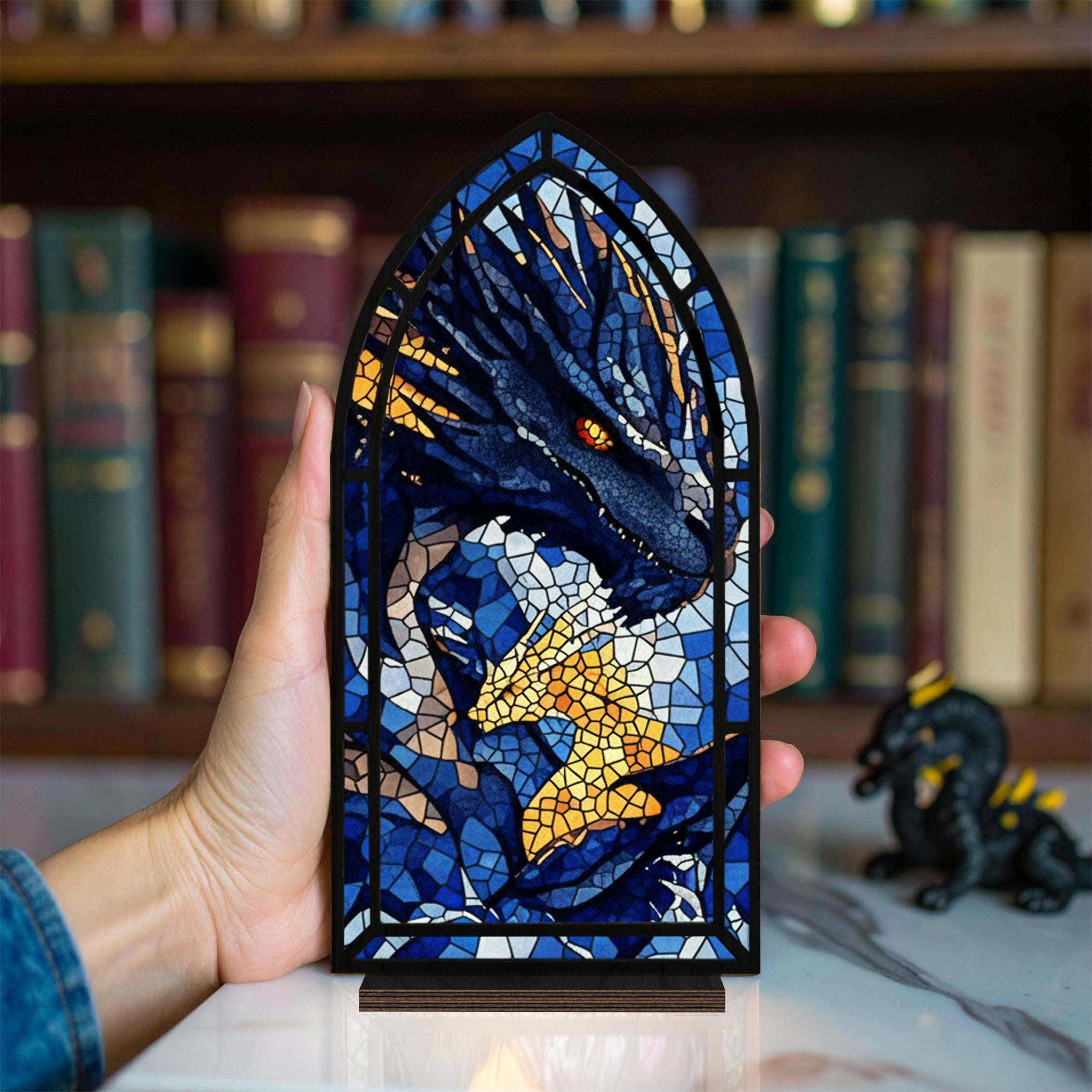 Tairn and Andarna Fourth Wing Dragon Book Nook, Fantasy Bookshelf Insert Decor Gift, Bookish Gift, Fantasy Collectible BNVLR12