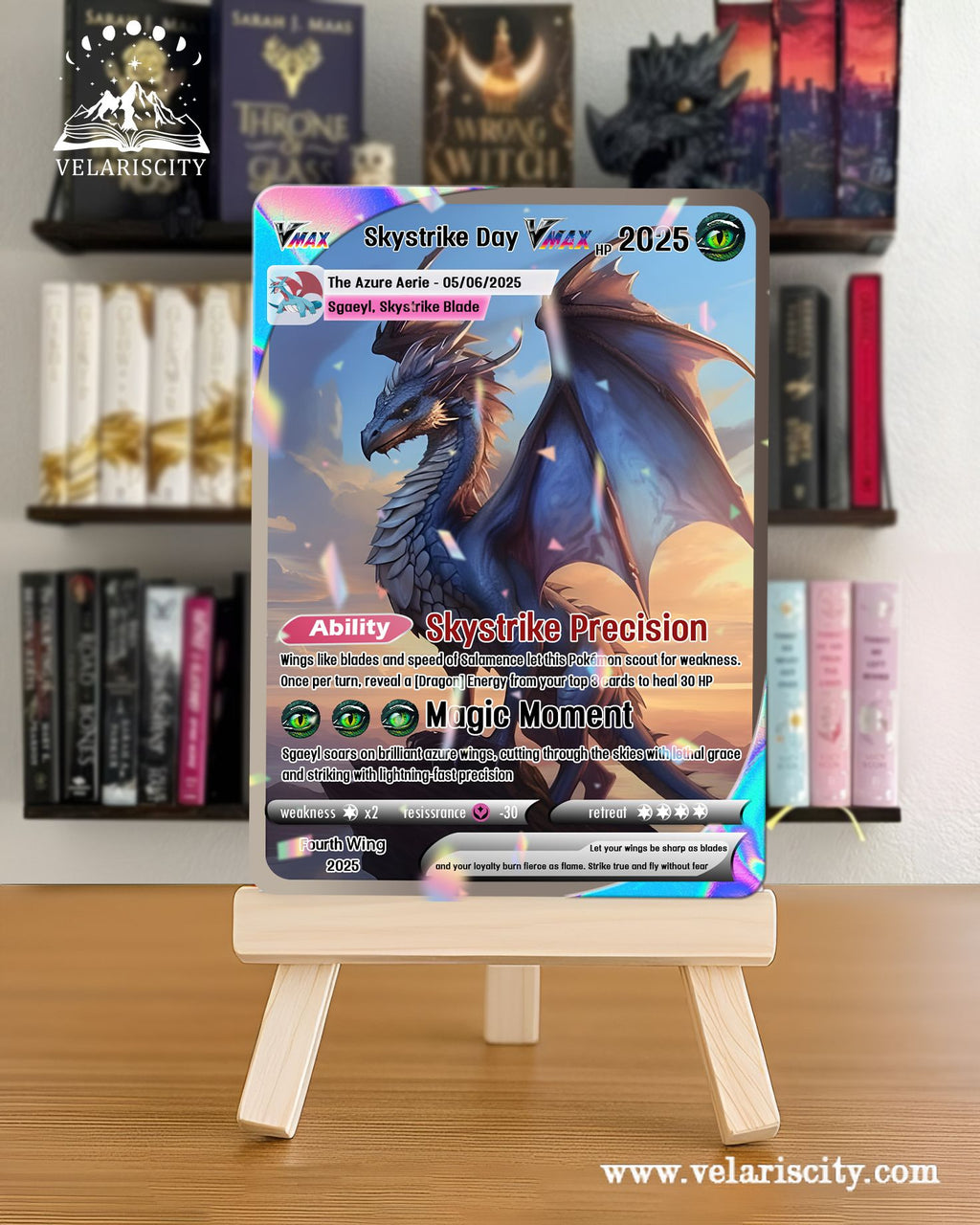 Sgaeyl Skystrike Blade Custom Card, Fourth Wing Fan Art, Fantasy Collectible Gift, Unique Gift for Fans CVLR013