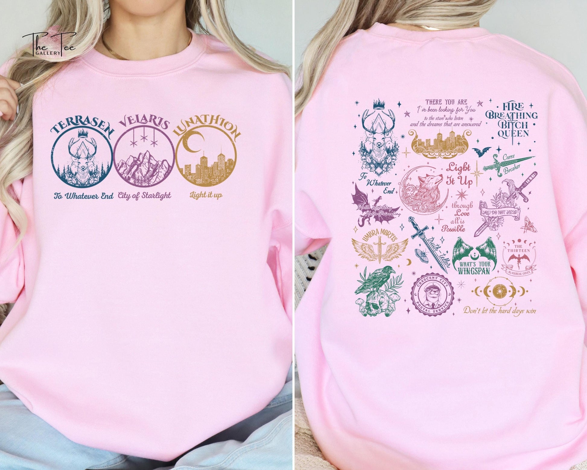 Comfort Colors® Throne of Glass Acotar Sweatshirt, Fireheart Hoodie, Crescent City Merch, Throne of Glass Merch, Darkness Claim Us, Throne Of Glass CFVLR83