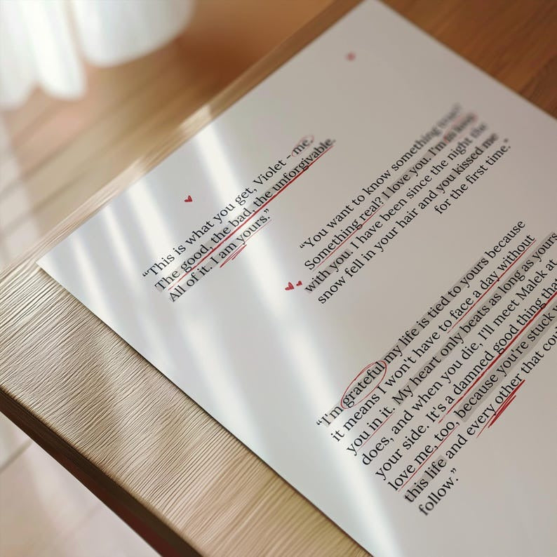 IRON FLAME - Iron Flame quote poster, book quote wall art, fantasy book poster VLRP13