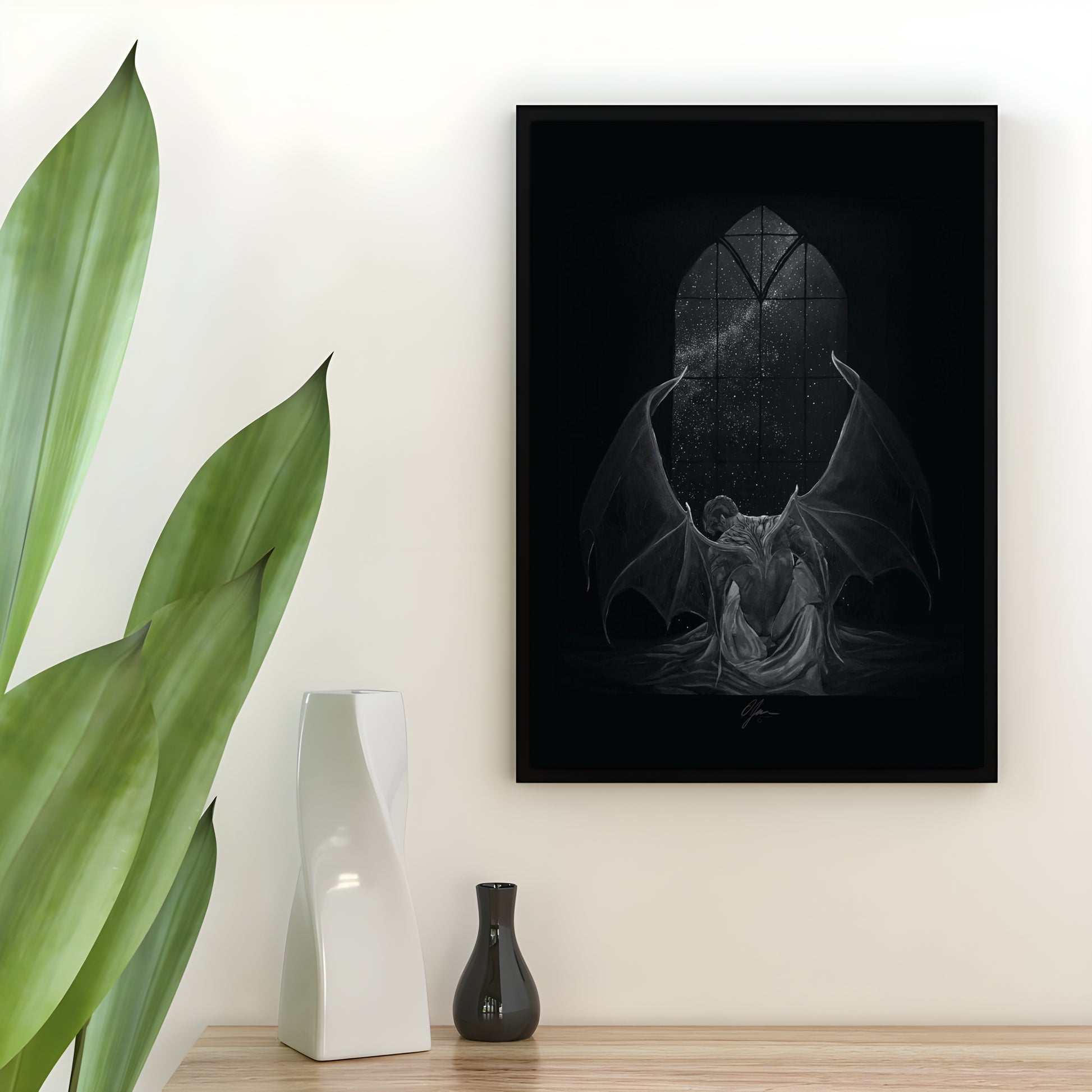 ACOTAR Rhysand Poster, Fantasy Black and White Print, Bookish Decor, A Court of Thorns and Roses Fan Art Poster, Sarah J Maas Gift VLRP44