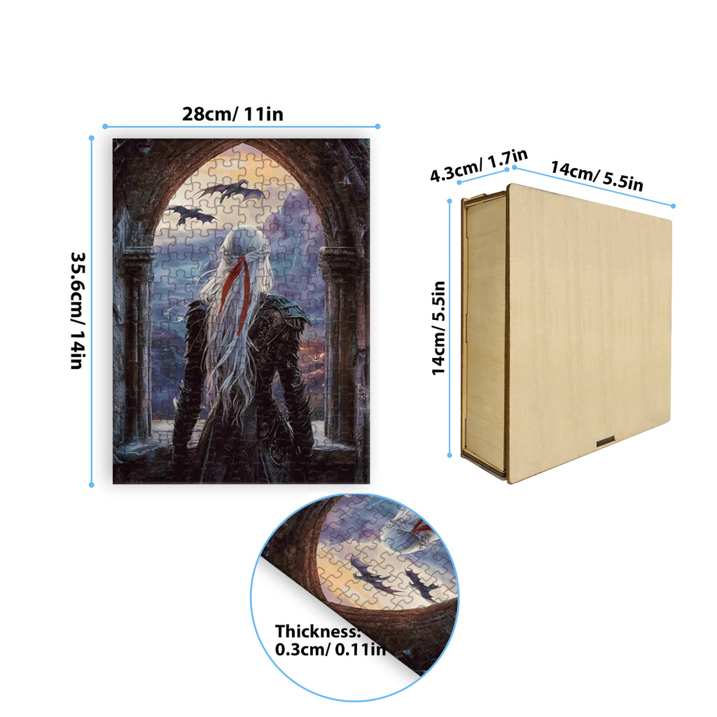 Throne of Glass Puzzle Celaena Sardothien, Fantasy Wooden Jigsaw Puzzle Bookish Gift for Sarah J Maas Fans PVLR14