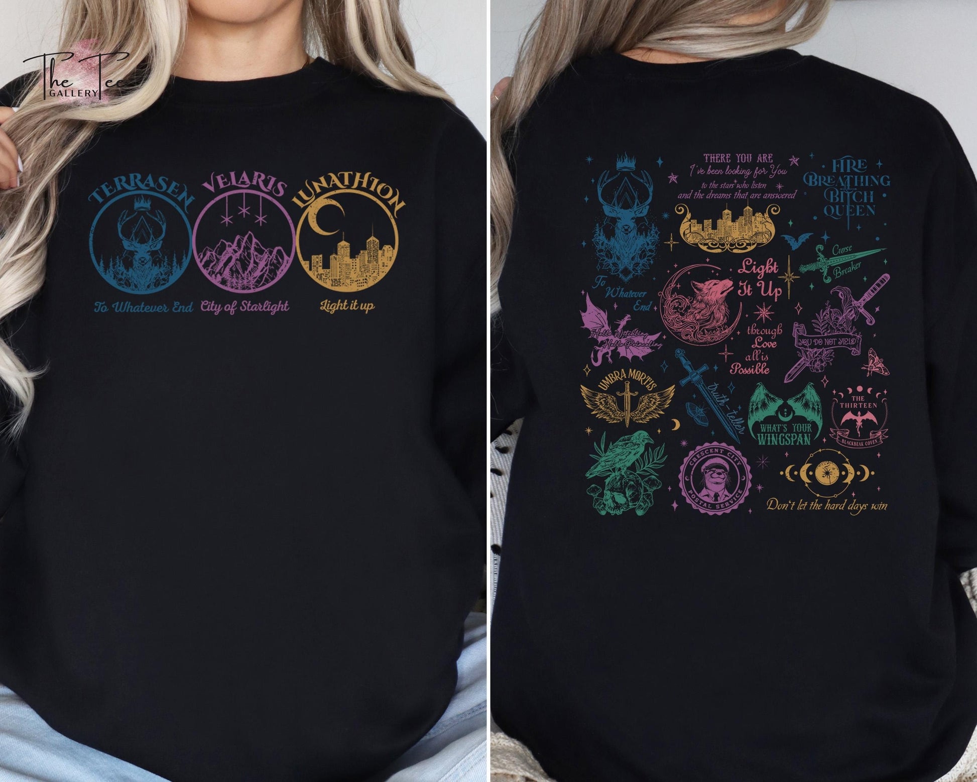 Comfort Colors® Throne of Glass Acotar Sweatshirt, Fireheart Hoodie, Crescent City Merch, Throne of Glass Merch, Darkness Claim Us, Throne Of Glass CFVLR83