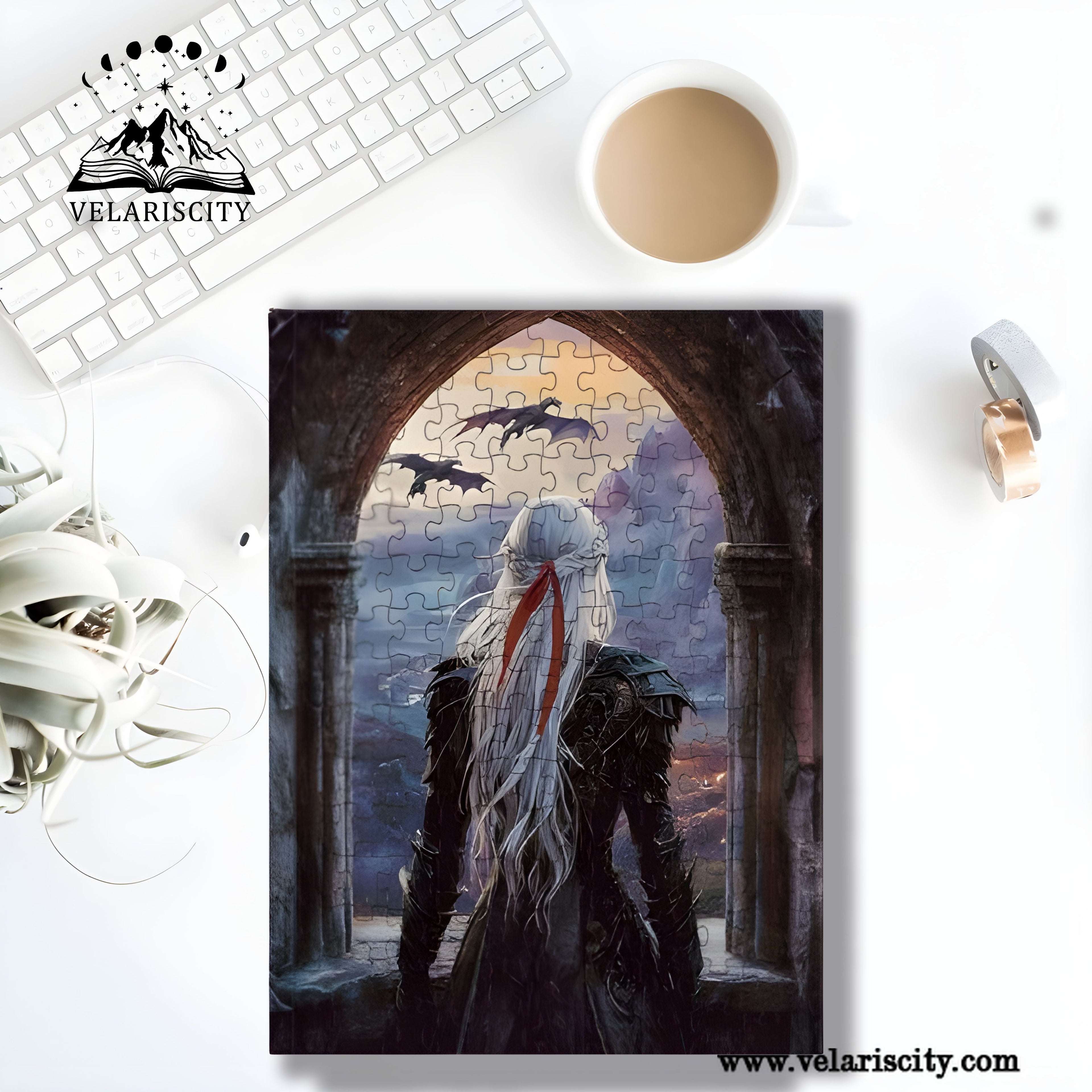 Throne of Glass Puzzle Celaena Sardothien, Fantasy Wooden Jigsaw Puzzle Bookish Gift for Sarah J Maas Fans PVLR14