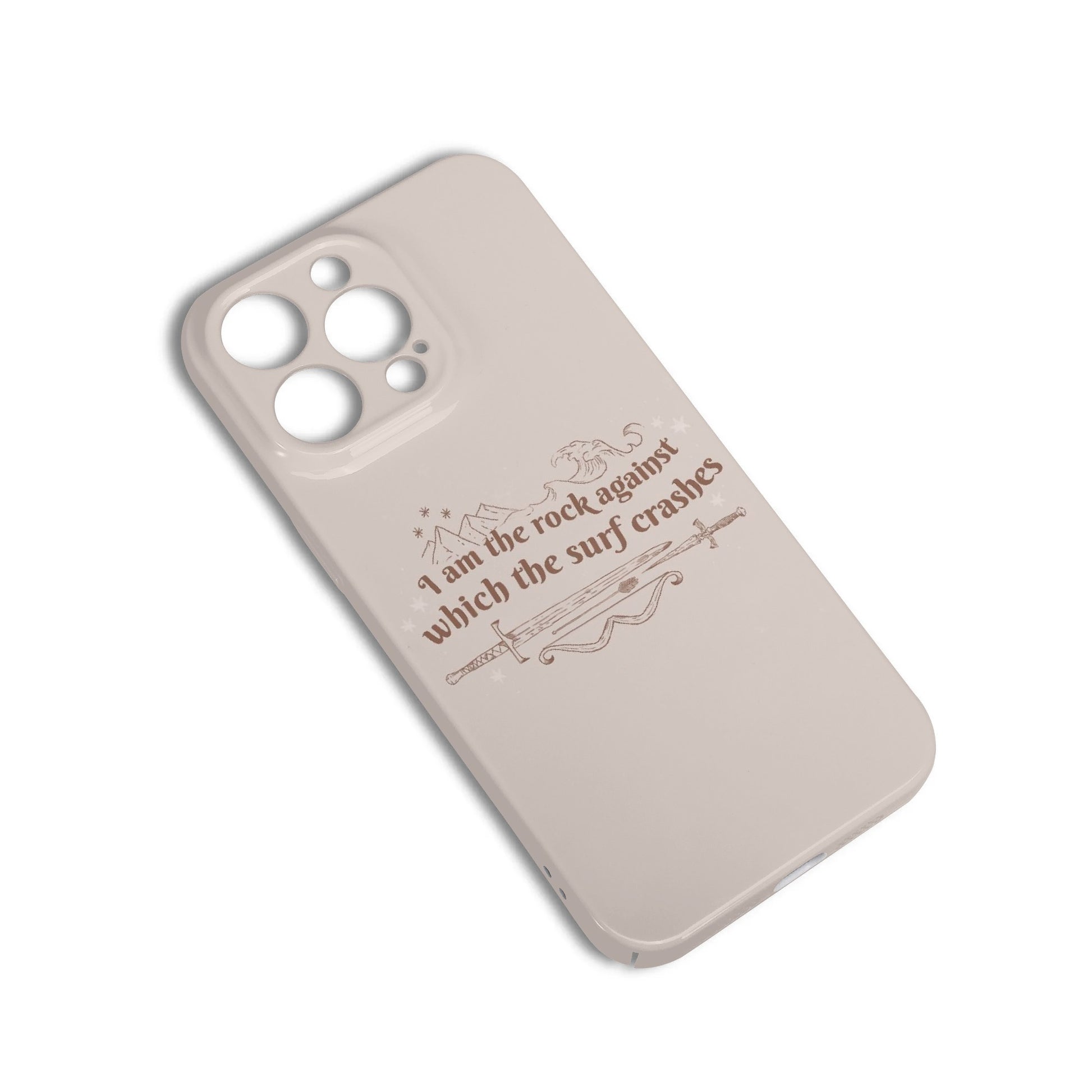 Throne of Glass Inspirational Quote Phone Case - ‘I am the rock against which the surf crashes’ Design, Throne Of Glass Phonecase, Fantasy Book Lover iPhone Cover PCVLR12