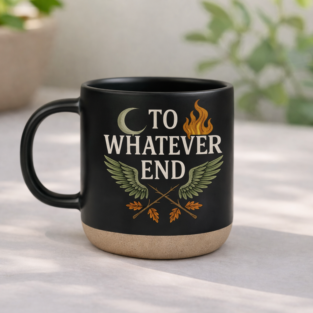 To Whatever End Pottery Mug, Throne of Glass Inspired Quote Mug, Bookish Fantasy Coffee Cup, Reader Gift PMVLR33