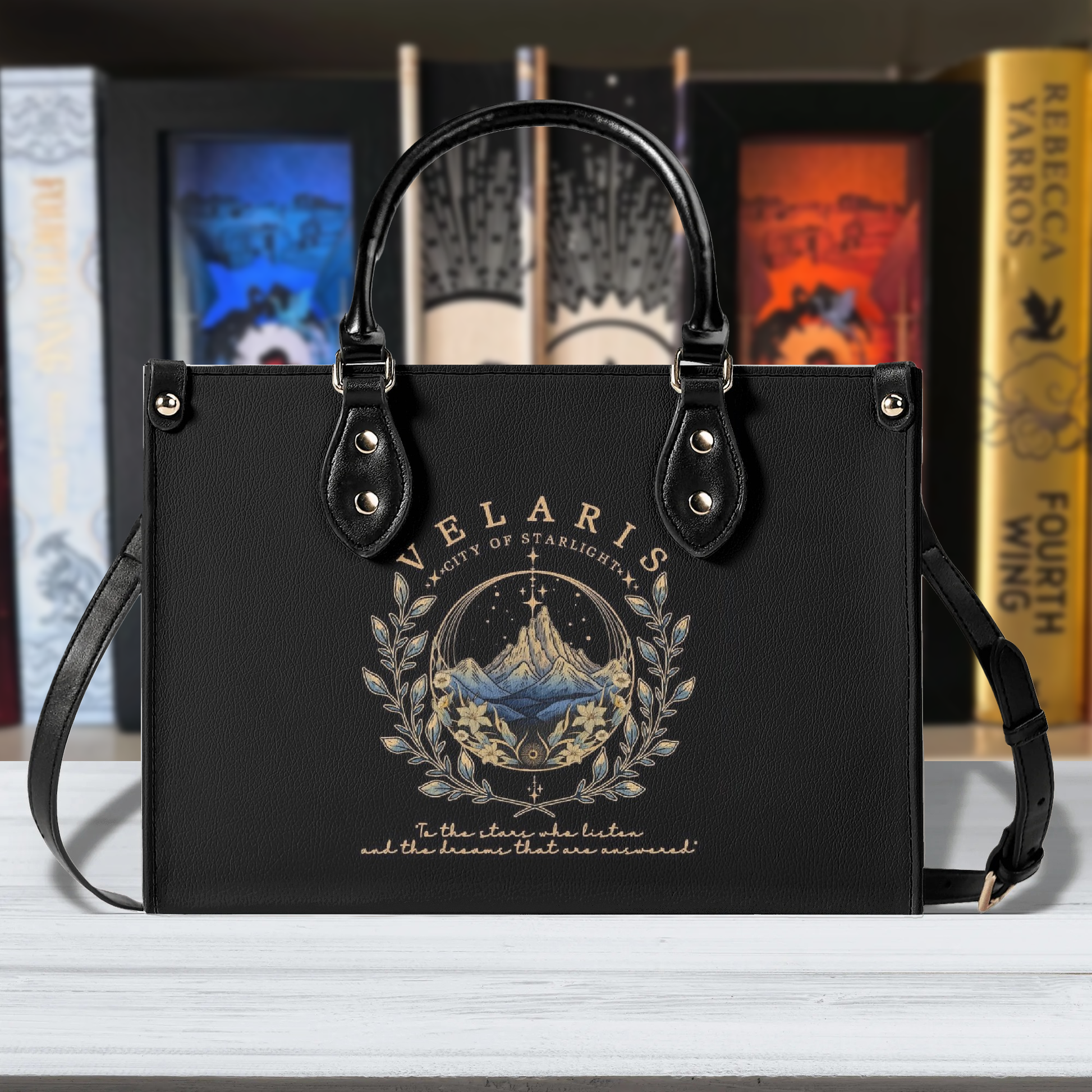 Velaris Leather Bag, ACOTAR Inspired Bag, Personalized Leather Bag, Fantasy Leather Handbag, Perfect Gift for Women. HBVLR14
