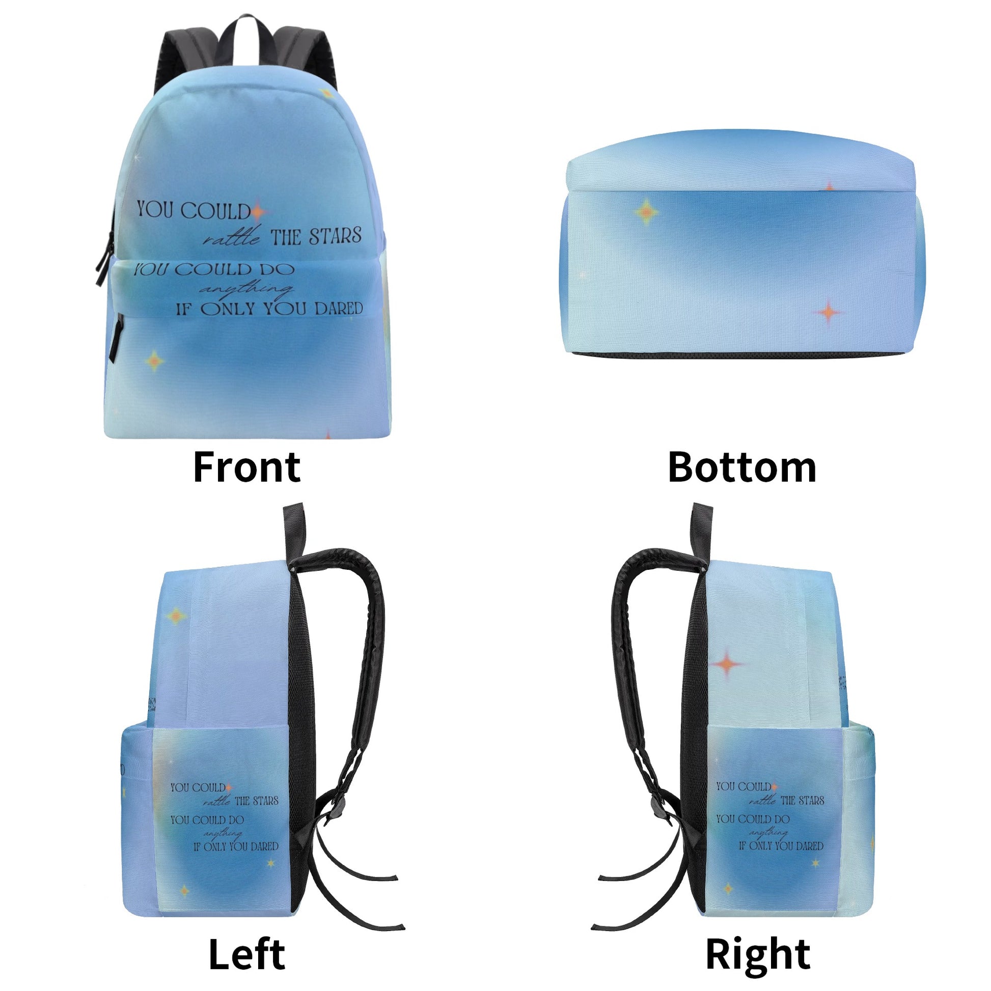 You Could Rattle The Stars Backpack, Inspirational Quote Bag, ACOTAR Inspired Bookish Gift BPVLR12