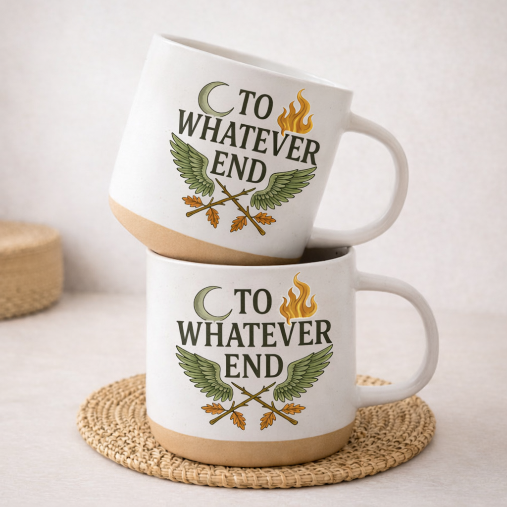 To Whatever End Pottery Mug, Throne of Glass Inspired Quote Mug, Bookish Fantasy Coffee Cup, Reader Gift PMVLR33