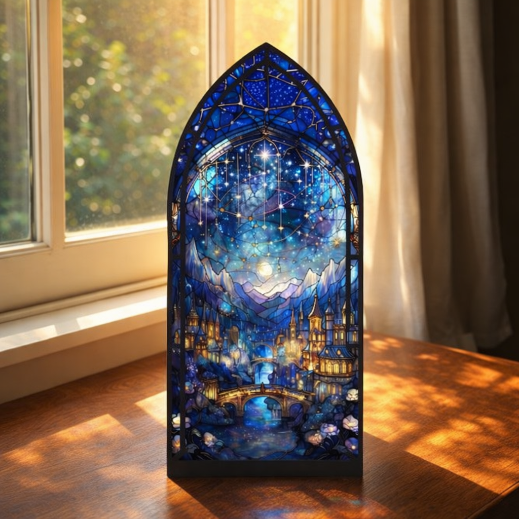 ACOTAR Inspired Book Nook, Velaris Starry Night Book Nook, Fantasy Wooden Book Sign, Book Lover Gift BNVLR37