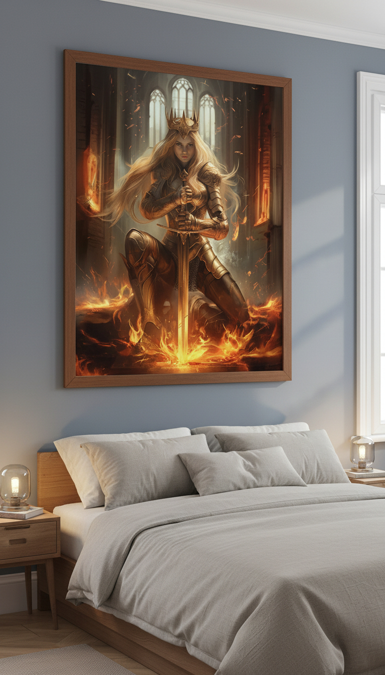 Aelin Galathynius Print, Throne of Glass Bookish Wall Art, Sarah J. Maas Fantasy Reader Gift VLRP77