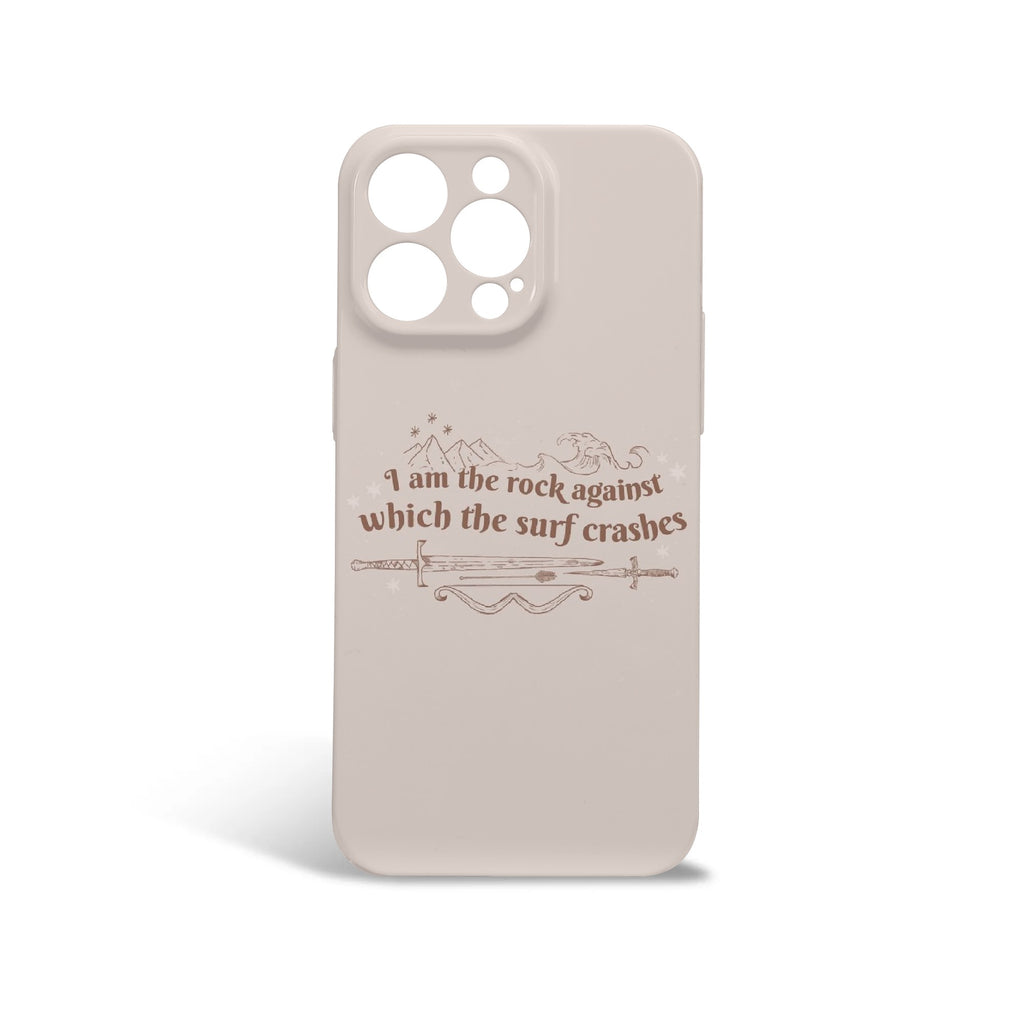 Throne of Glass Inspirational Quote Phone Case - ‘I am the rock against which the surf crashes’ Design, Throne Of Glass Phonecase, Fantasy Book Lover iPhone Cover PCVLR12