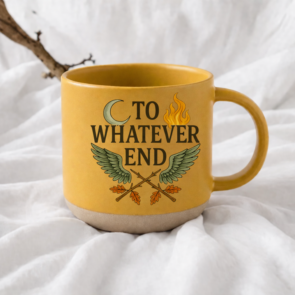 To Whatever End Pottery Mug, Throne of Glass Inspired Quote Mug, Bookish Fantasy Coffee Cup, Reader Gift PMVLR33
