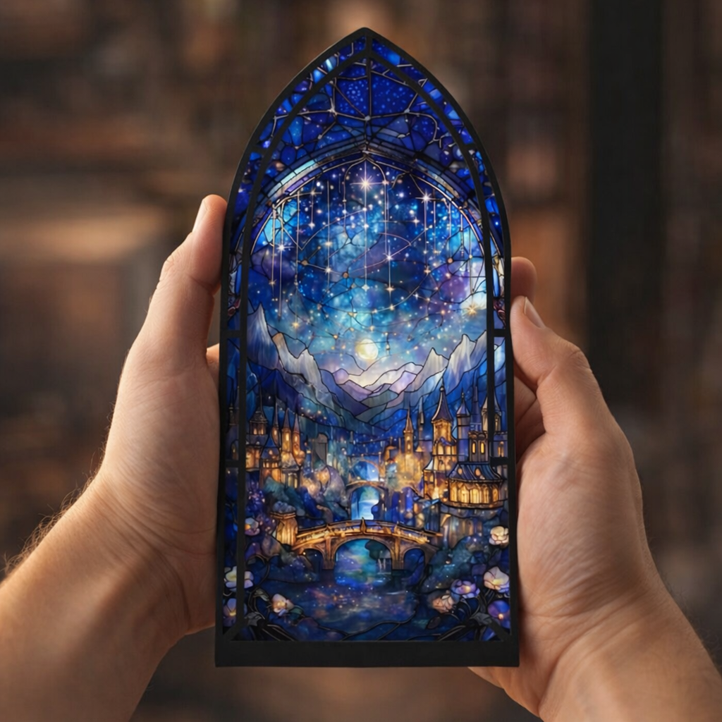 ACOTAR Inspired Book Nook, Velaris Starry Night Book Nook, Fantasy Wooden Book Sign, Book Lover Gift BNVLR37