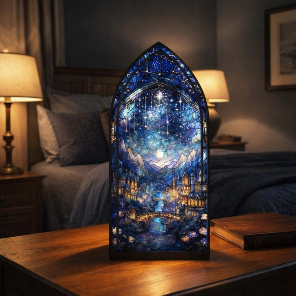 ACOTAR Inspired Book Nook, Velaris Starry Night Book Nook, Fantasy Wooden Book Sign, Book Lover Gift BNVLR37