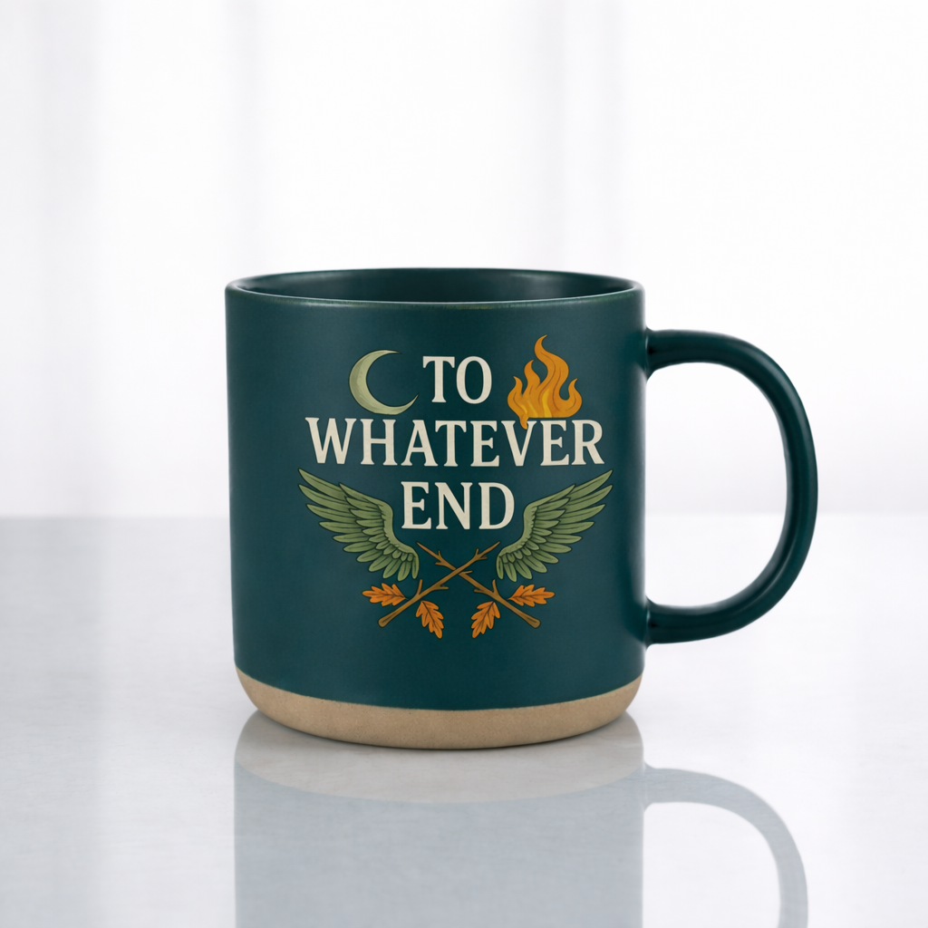 To Whatever End Pottery Mug, Throne of Glass Inspired Quote Mug, Bookish Fantasy Coffee Cup, Reader Gift PMVLR33