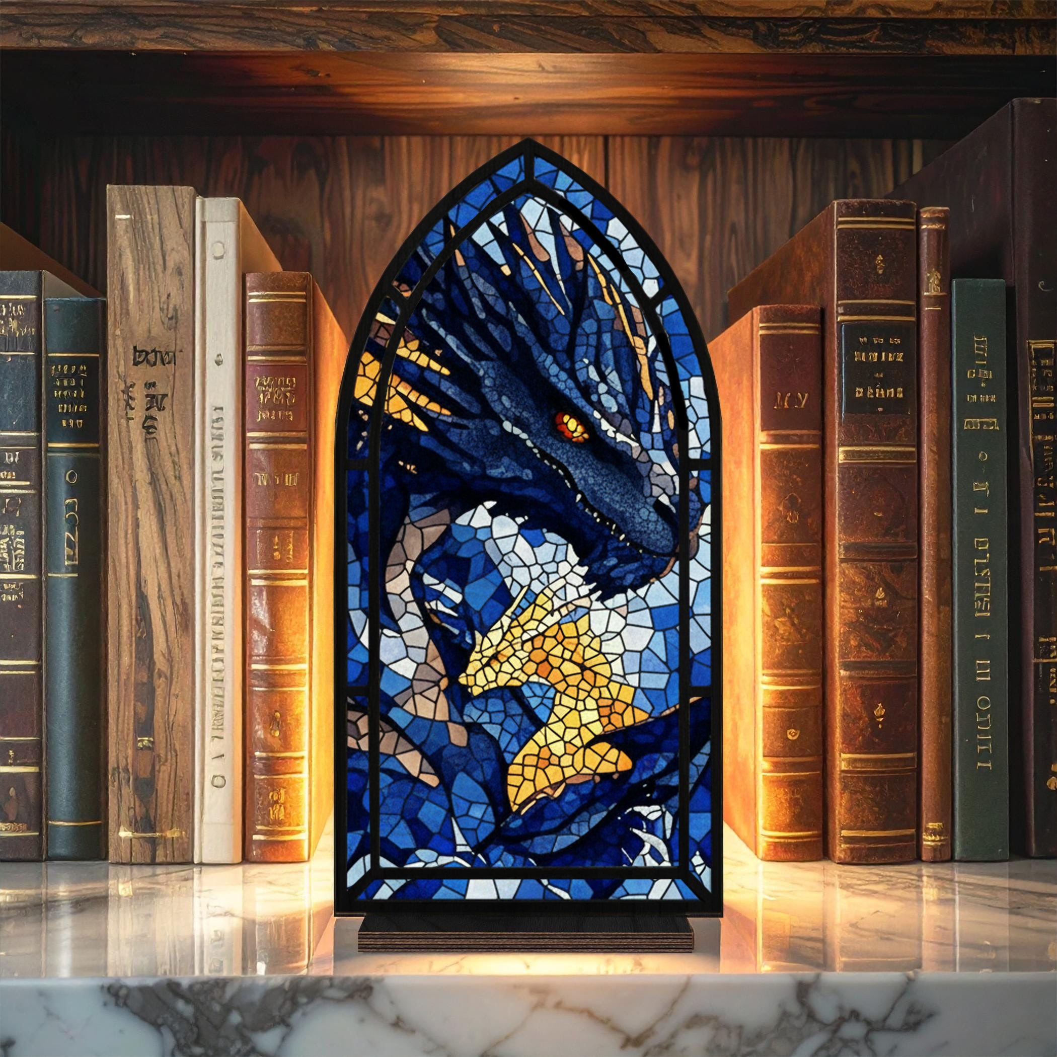 Tairn and Andarna Fourth Wing Dragon Book Nook, Fantasy Bookshelf Insert Decor Gift, Bookish Gift, Fantasy Collectible BNVLR12