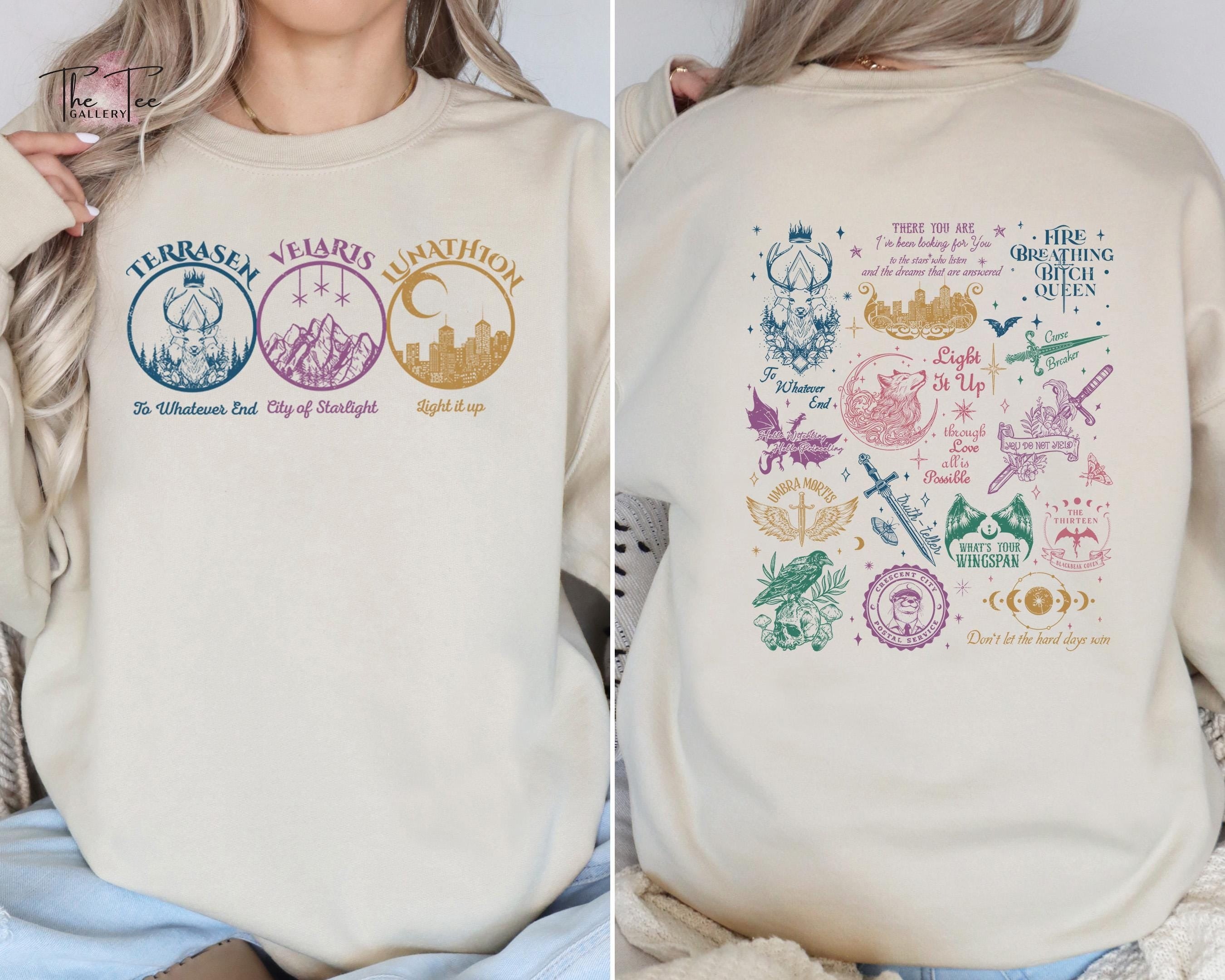 Comfort Colors® Throne of Glass Acotar Sweatshirt, Fireheart Hoodie, Crescent City Merch, Throne of Glass Merch, Darkness Claim Us, Throne Of Glass CFVLR83