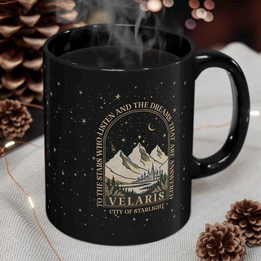 Velaris ACOTAR Coffee Mug, City of Starlight Mug, Sarah J Maas Tea Cup, Book Lover Gift for Women Smut Reader, SJM Mug, Bookish Starry Cup MGVLR13