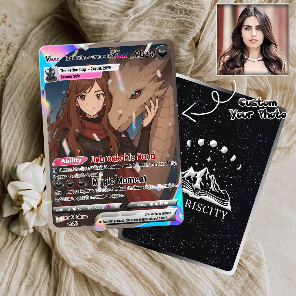 Graduation Ceremony Custom Card, Custom Photo Anime Card, Throne Of Glass Card Gift, Custom Manon Card Gift. CVLR030