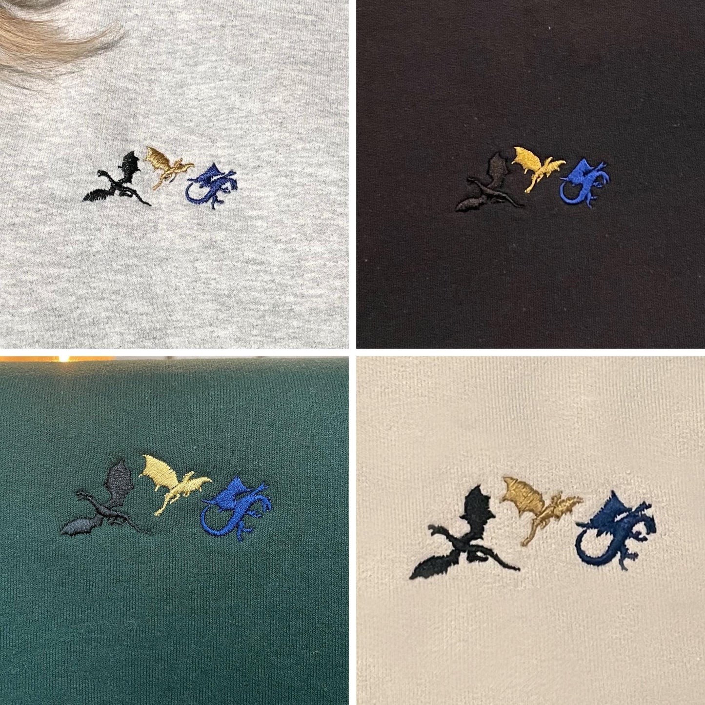 Tiny dragons embroidered sweatshirt, Fourth Wing embroidered sweatshirt, booktok, bookish gifts, dragon, basgiath war college crewneck VEMB32