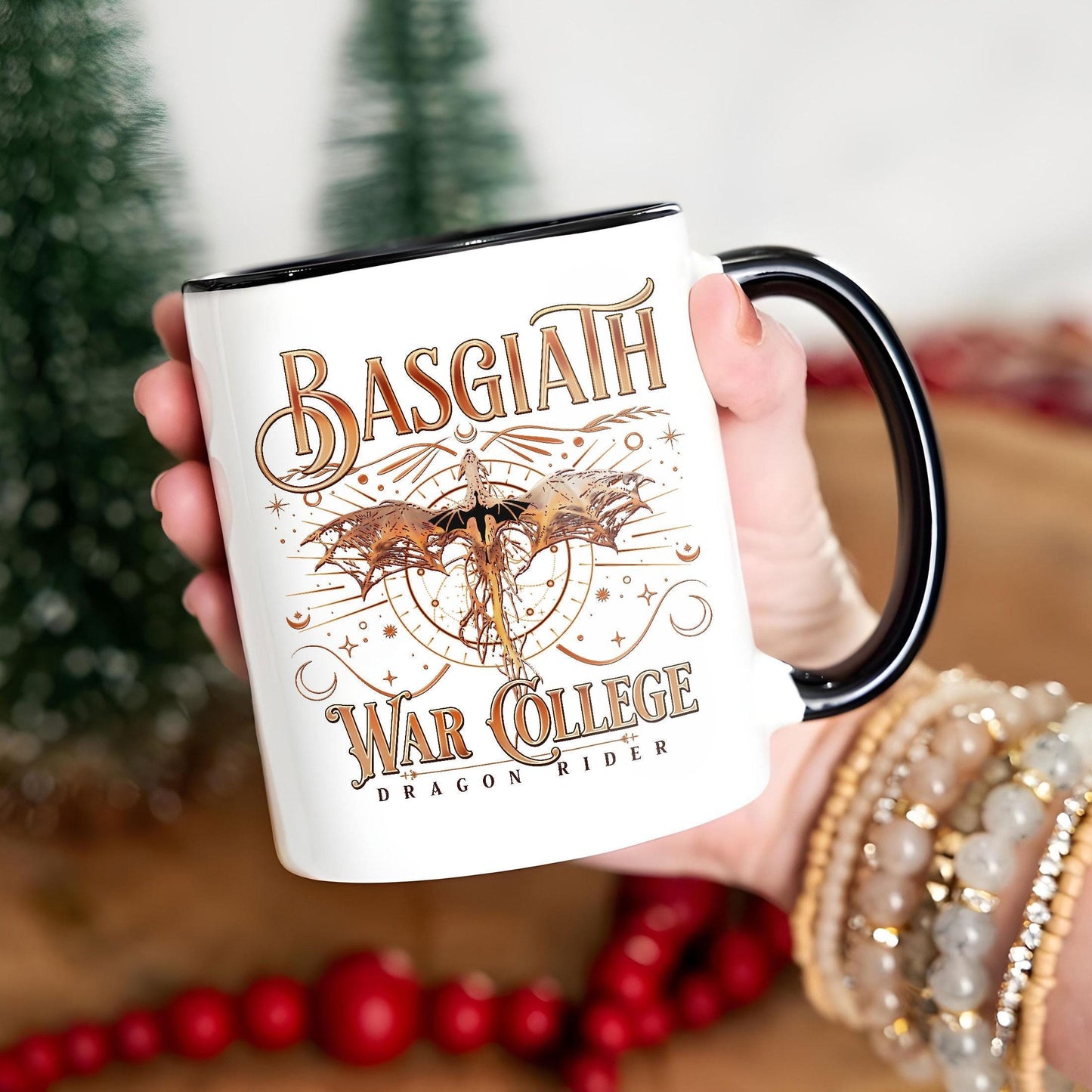 Basgiath War College Mug, Onyx Storm Ceramic Mug, Fourth Wing Fan Merch, Bookish Mug, Bookish Gift for Readers MGVLR14