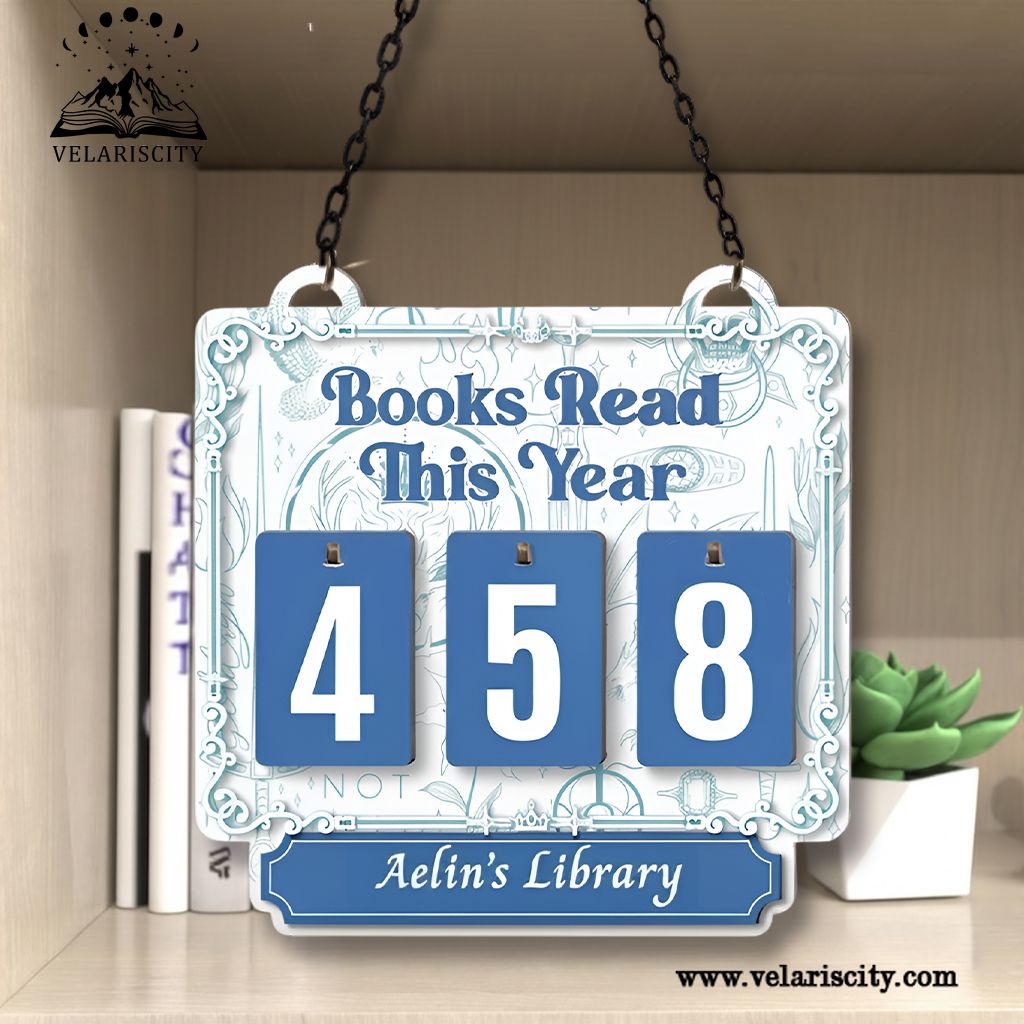 Personalized Book Tracker Sign, Throne of Glass Book Tracker, Fantasy Reading Tracker, Book Decor, Book Lover Gift BTVLR14