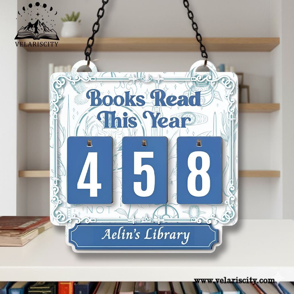 Personalized Book Tracker Sign, Throne of Glass Book Tracker, Fantasy Reading Tracker, Book Decor, Book Lover Gift BTVLR14