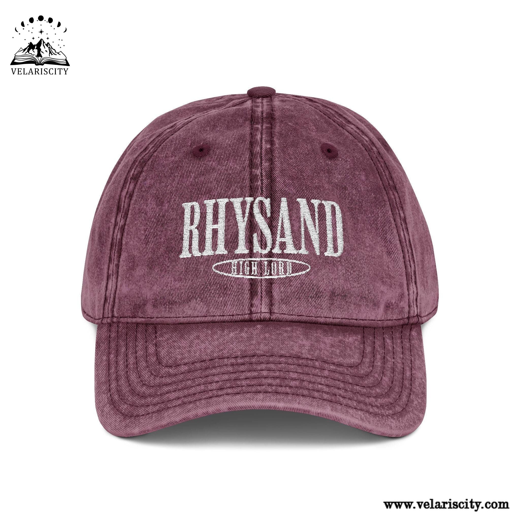 Rhysand ACOTAR Vintage Embroidery Dad Hat, The Bat Boys Night Court Velaris, Bookish Gifts VLRH01